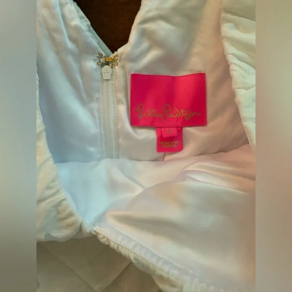 Lilly Pulitzer White Ritamarie Ruffle Tiered Mini Dress - Size 12 MSRP $278 NWT - Picture 6 of 6